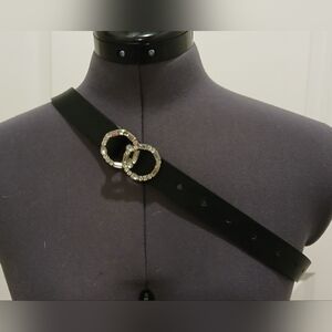 Black Rhinestone Belt